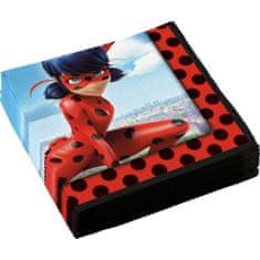 Amscan Obrúsky 20ks 33x33cm Miraculous - Ladybug -