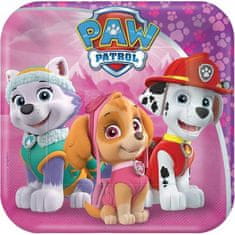 Amscan Papierový tanier 8ks Paw Patrol štvorcové 18x18cm -