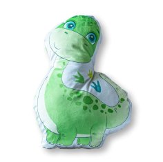 Detexpol Tvarovaný mikroplyšový vankúšik Dino Polyester, 34x24 cm