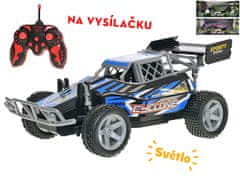 R/C buggy terénny 25 cm 27 MHz plná funkcia na batérie so svetlom (modrá, červená, zelená)