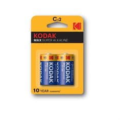 KODAK Batéria monočlánok C MAX alkalická 2 ks, blister