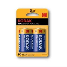 KODAK Batéria monočlánok D MAX alkalická 2 ks, blister