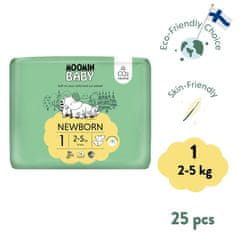 Moomin Baby eko pleny 1 Newborn 2–5 kg, 25 ks