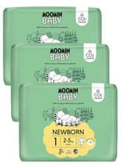 Moomin Baby mesačné balenie eko plienok 1 Newborn 2–5 kg, 75 ks