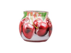 Sklo Dekor 80 x 72 mm Cherry vonná sviečka