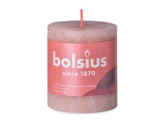 Bolsius Rustic Shine Valec 68x80mm Misty Pink, ružová sviečka