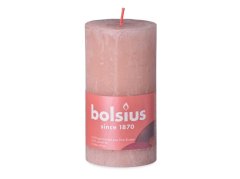 Bolsius Rustic Shine Valec 68x130mm Misty Pink, ružová sviečka