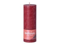 Bolsius Rustic Shine Valec 68x190mm Velvet Red, bordová sviečka