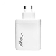 Akyga Nabíjačka univerzálna USB-A + 3x USB-C PD 5-28V / max. 5A 140W Quick Charge 3.0 GaN, biela