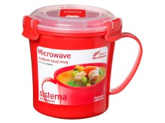 Sistema Sistema Microwave Hrnček na polievku 656 ml, červená