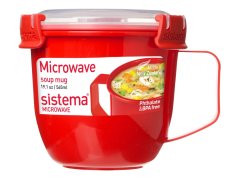 Sistema Sistema Microwave Hrnček na polievku 565 ml, červená