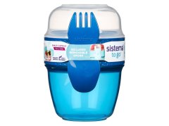 Sistema Sistema TO GO Dóza na desiatu s 2 priehradkami a vidličkou 515 ml, mix farieb