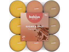 Bolsius Čajové 18ks Sugar&spice basic trojfarebné, vonné sviečky