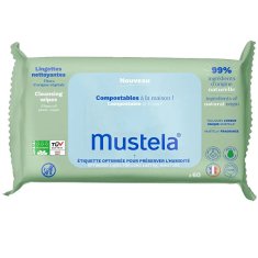 Mustela Detské vlhčené obrúsky (Cleansings Wipes) 60 ks