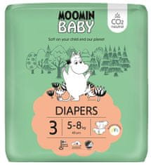 Moomin Baby eko plienky 3 Midi 5–8 kg, 48 ks