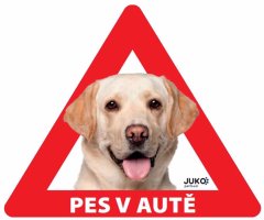 Samolepka pes v aute vonkajšie LABRADOR ZLATÝ