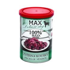 MAX Deluxe Dog zverina kúsky, konzerva 400 g