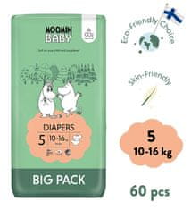 Moomin Baby eko plienky 5 Maxi 10-16 kg, 60 ks