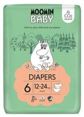 Moomin Baby eko plienky 6 Maxi 12–24 kg, 34 ks