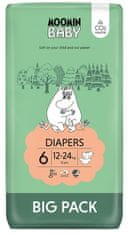 Moomin Baby eko plienky 6 Maxi 12-24 kg, 51 ks