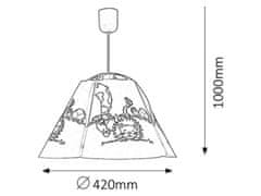 Rabalux Rabalux detské závesné svietidlo Leon E27 1x MAX 60W viacfarebná 4568