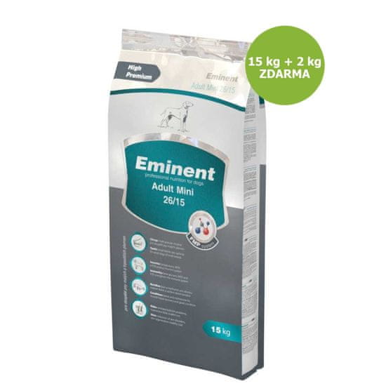 Eminent Dog Adult Mini 15 kg + 2 kg ZADARMO