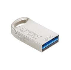 Transcend 32GB JetFlash 720S, USB 3.1 (Gen1) flash disk, MLC, malé rozmery, strieborný kov