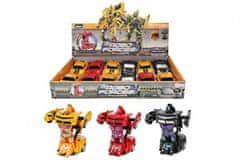 Teddies Transformer auto/robot kov/plast 13cm 3 farby na spätné natiahnutie