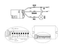 LP PIR snímač pohybu s externým senzorom 800 W 360st MCE32 biely URZ0804