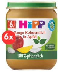 HiPP BIO 100% rastlinné Jablko - Mango - Kokos 6 x 160 g