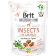 Brit Pochúťka Care Dog Crunchy Cracker Insects, losos s tymianom 200g