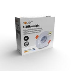 Solight Solight LED podhľadové svetlo bodové, 9W, 720L, 4000K, okrúhle, biele WD215