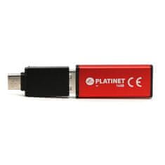 Platinet USB Flash disk PMFEC16R X-DEPO adapt. USB-C - 16 GB červená