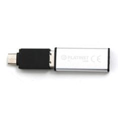 Platinet USB Flash disk PMFEC16S X-DEPO adapt. USB-C - 16 GB stříbrná