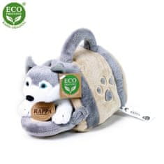 Rappa Plyšový pes Husky s prepravkou 13 cm ECO-FRIENDLY