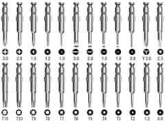 HADEX Skrutkovač so sadou hodinárskych a opravárenských bitov, celkom 25ks