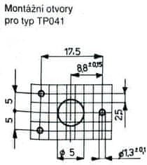 HADEX 1k5 - TP041, trimer lakosadzový ležatý, RM=10x17,5mm