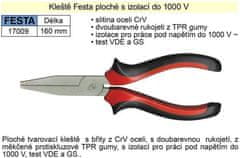 HADEX Kliešte ploché FESTA 160mm s izoláciou 1000V