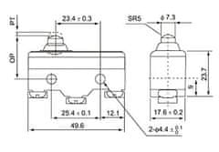 HADEX Mikrospínač Z-15GD-B 250VAC/15A