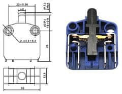 HADEX Mikrospínač LXW20-11 380V/15A, délka kolíku 9mm