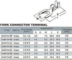 HADEX Vidlička káblová 6,5mm neizolovaná (DJ441A-6B)