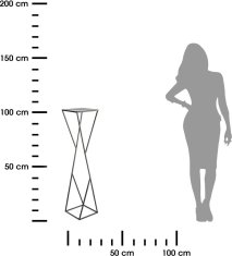 Dekorstyle Stojan na kvety LOFT I čierny 100 cm