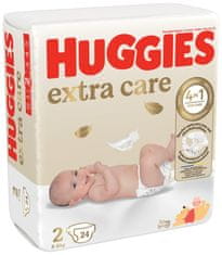 Huggies HUGGIES Plienky jednorazové Extra Care 2 (3-6 kg) 24 ks