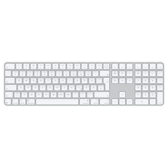 Apple Magic Keyboard Numeric Touch ID/Bezdrôtová Bluetooth/GER layout/Biela