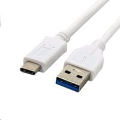 USB 3.0 AM na Type-C (AM/CM), 1m, biely