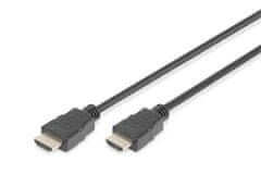 Digitus HDMI High Speed + Ethernet pripojovací kábel, 2x tienený, 2m