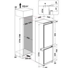 Whirlpool Vstavaná kombinovaná chladnička ART 66112