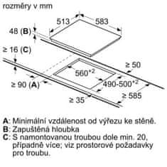 Bosch Sklokeramická varná deska PKE645BA2E