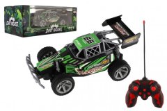 Teddies Auto RC Buggy rýchlostný plast 23cm 27MHz na batérie zelené