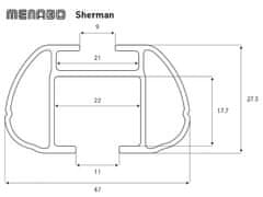 Menabo Strešný nosič Ford Tourneo Courier 02/14-03/18 Kombi, Menabo Sherman